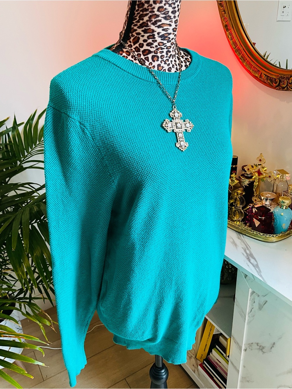 Teal Knit Sweater - Picture 7 of 8